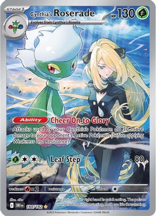 SV10 Destined Rivals 184/182 Cynthia's Roserade - Holofoil - Illustration Rare