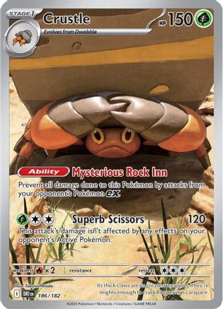 SV10 Destined Rivals 186/182 Crustle - Holofoil - Illustration Rare