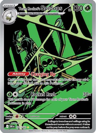 SV10 Destined Rivals 187/182 Team Rocket's Spidops - Holofoil - Illustration Rare