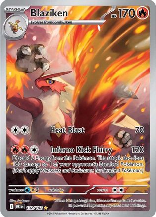 SV10 Destined Rivals 192/182 Blaziken - Holofoil - Illustration Rare