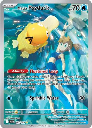 SV10 Destined Rivals 193/182 Misty's Psyduck - Holofoil - Illustration Rare