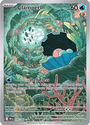 SV10 Destined Rivals 195/182 Clamperl - Holofoil - Illustration Rare