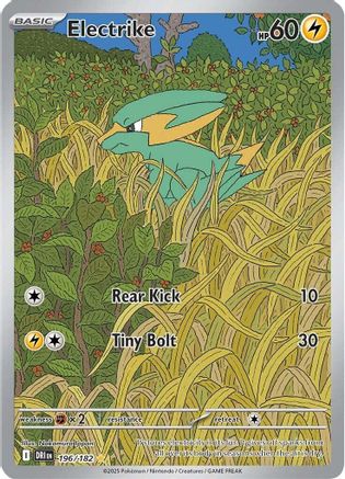 SV10 Destined Rivals 196/182 Electrike - Holofoil - Illustration Rare