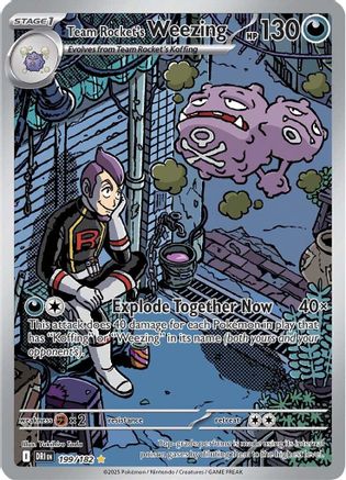 SV10 Destined Rivals 199/182 Team Rocket's Weezing - Holofoil - Illustration Rare