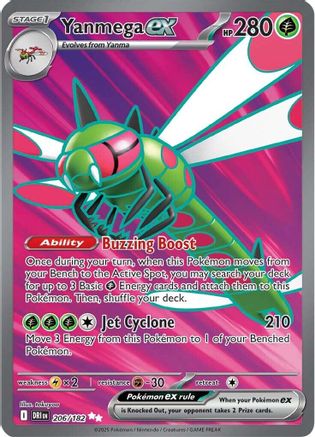 SV10 Destined Rivals 206/182 Yanmega ex - Holofoil - Ultra Rare