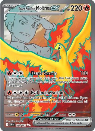 SV10 Destined Rivals 208/182 Team Rocket's Moltres ex - Holofoil - Ultra Rare