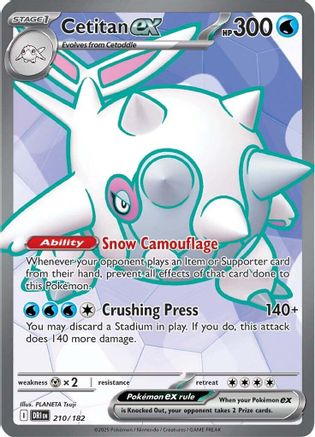 SV10 Destined Rivals 210/182 Cetitan ex - Holofoil - Ultra Rare