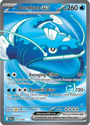 SV10 Destined Rivals 211/182 Dondozo ex - Holofoil - Ultra Rare