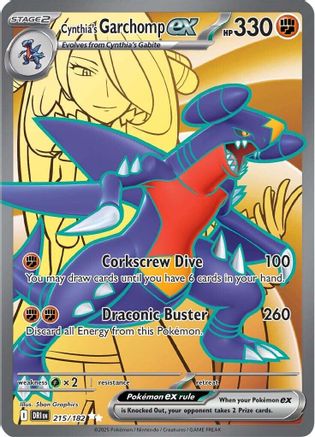 SV10 Destined Rivals 215/182 Cynthia's Garchomp ex - Holofoil - Ultra Rare
