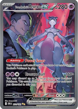 SV10 Destined Rivals 231/182 Team Rocket's Mewtwo ex - Holofoil - Special Illustration Rare