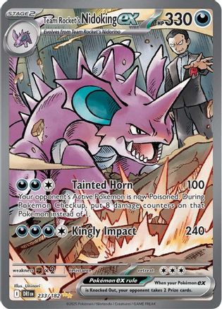 SV10 Destined Rivals 233/182 Team Rocket's Nidoking ex - Holofoil - Special Illustration Rare