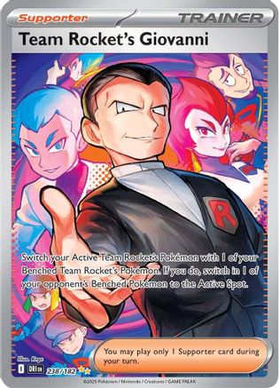 SV10 Destined Rivals 238/182 Team Rocket's Giovanni - Holofoil - Special Illustration Rare