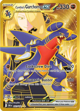 SV10 Destined Rivals 241/182 Cynthia's Garchomp ex - Holofoil - Hyper Rare