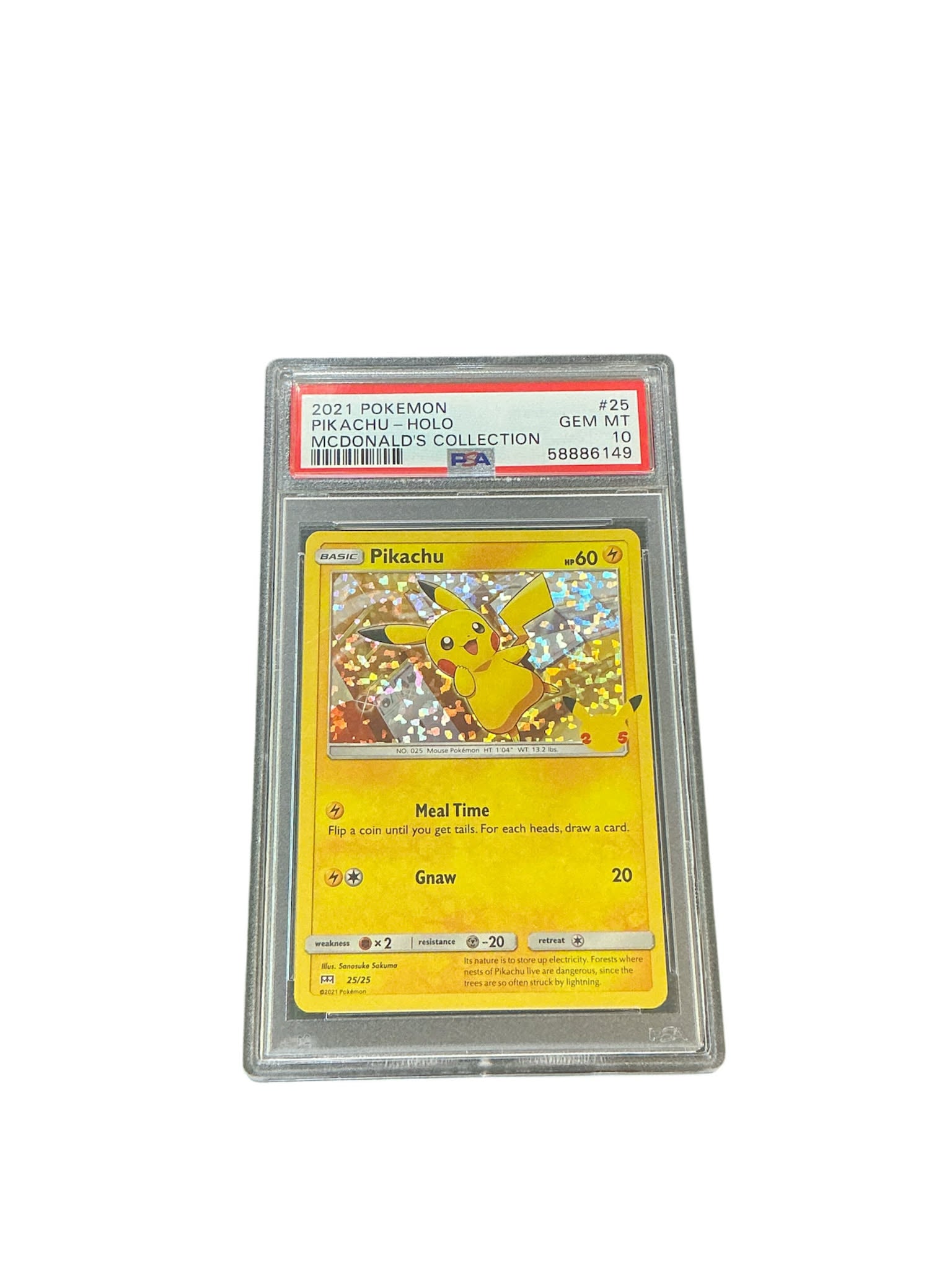 McDonalds 25th Anniversary Promos 025/25 PSA10 #58886149 Pikachu - Holofoil - Promo