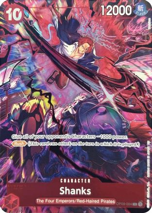 One Piece Promotion Cards OP09-004 Shanks (004) (English Version 2nd Anniversary Set) - Foil - Super Rare