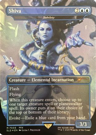Secret Lair Drop Series - (SLD-7005) - Shiva - Subtlety (Rainbow Foil) Foil