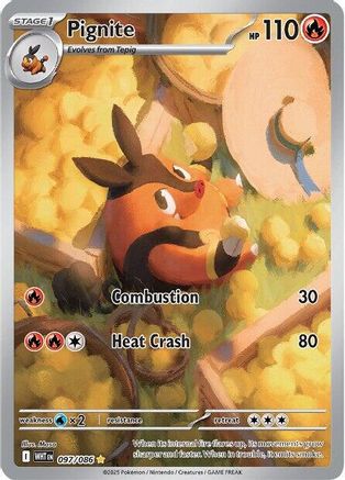 SV White Flare 097/086 Pignite - Holofoil - Illustration Rare
