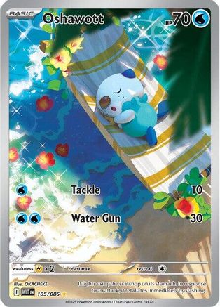 SV White Flare 105/086 Oshawott - Holofoil - Illustration Rare