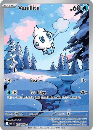 SV White Flare 111/086 Vanillite - Holofoil - Illustration Rare