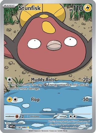 SV White Flare 118/086 Stunfisk - Holofoil - Illustration Rare
