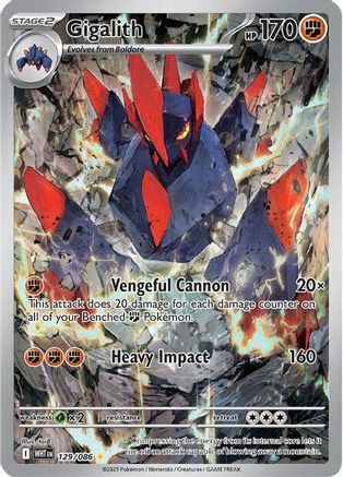 SV White Flare 129/086 Gigalith - Holofoil - Illustration Rare