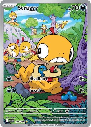 SV White Flare 138/086 Scraggy - Holofoil - Illustration Rare