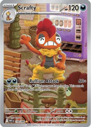 SV White Flare 139/086 Scrafty - Holofoil - Illustration Rare