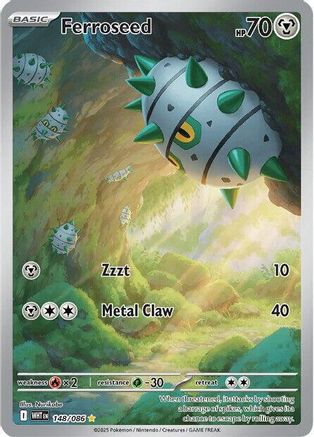 SV White Flare 148/086 Ferroseed - Holofoil - Illustration Rare