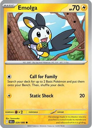 SV Black Bolt 029/086 Emolga - Common