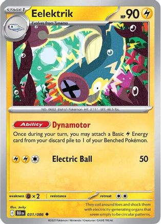 SV Black Bolt 031/086 Eelektrik - Reverse Holofoil - Uncommon