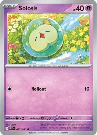 SV Black Bolt 037/086 Solosis - Reverse Holofoil - Common