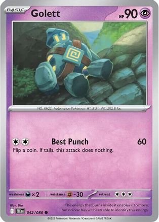 SV Black Bolt 042/086 Golett - Common