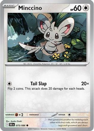 SV Black Bolt 075/086 Minccino - Reverse Holofoil - Common