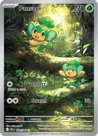 SV Black Bolt 089/086 Pansage - Holofoil - Illustration Rare