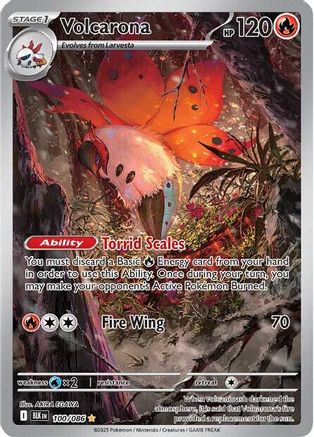 SV Black Bolt 100/086 Volcarona - Holofoil - Illustration Rare