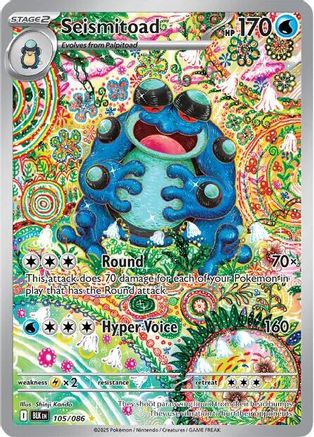 SV Black Bolt 105/086 Seismitoad - Holofoil - Illustration Rare
