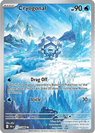 SV Black Bolt 111/086 Cryogonal - Holofoil - Illustration Rare