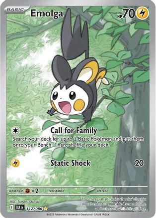 SV Black Bolt 112/086 Emolga - Holofoil - Illustration Rare