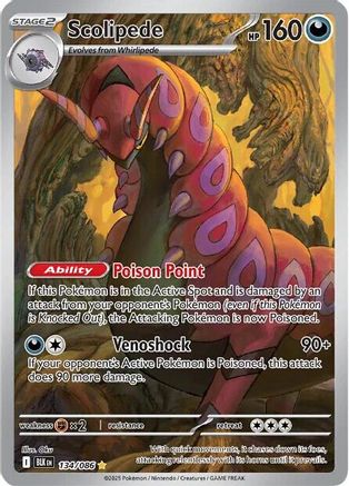 SV Black Bolt 134/086 Scolipede - Holofoil - Illustration Rare