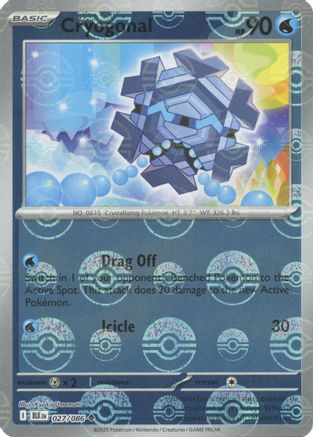 SV Black Bolt 027/086 Cryogonal (Poke Ball Pattern) - Holofoil - Uncommon