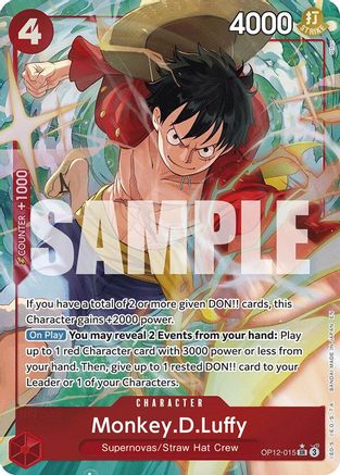 Legacy of the Master OP12-015 Monkey.D.Luffy (Alternate Art) (OP12-015) - Foil - Super Rare