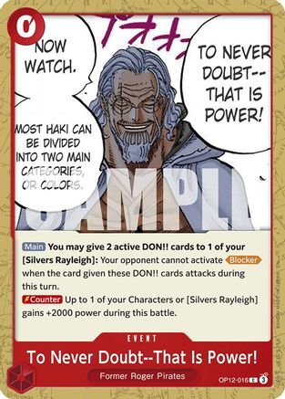 Legacy of the Master OP12-016 To Never Doubt--That Is Power! (OP12-016) - Common
