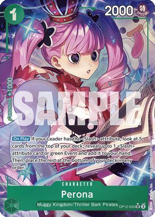 Legacy of the Master OP12-034 Perona (Alternate Art) - Foil - Super Rare