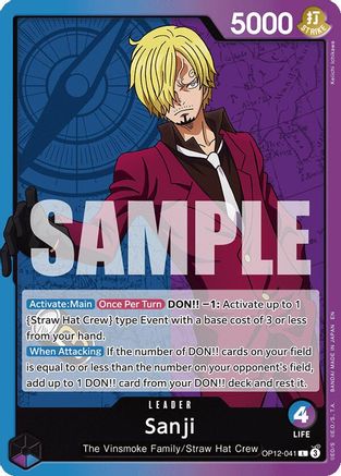 Legacy of the Master OP12-041 Sanji (041) (OP12-041) - Leader
