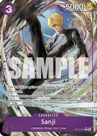 Legacy of the Master OP12-070 Sanji (070) (Alternate Art) (OP12-070) - Foil - Rare