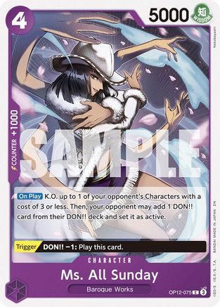 Legacy of the Master OP12-075 Ms. All Sunday (OP12-075) - Common