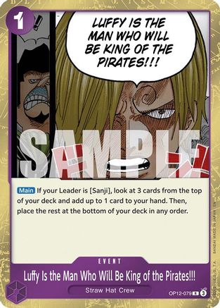Legacy of the Master OP12-079 Luffy Is the Man Who Will Be King of the Pirates!!! (OP12-079) - Foil - Rare