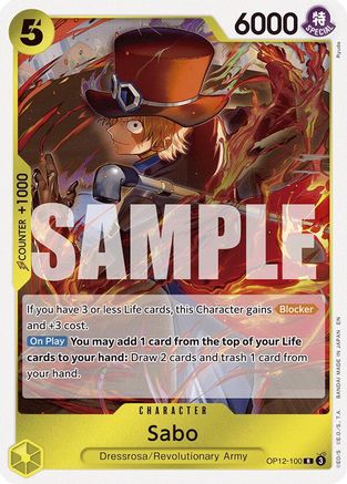 Legacy of the Master OP12-100 Sabo (OP12-100) - Foil - Rare