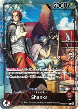 One Piece Promotion Cards OP09-001 Shanks (2025 PSA Magazine Promo) (OP09-001) - Foil - Leader