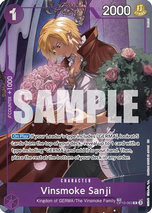Legacy of the Master OP10-063 Vinsmoke Sanji (TR) - Foil - Treasure Rare